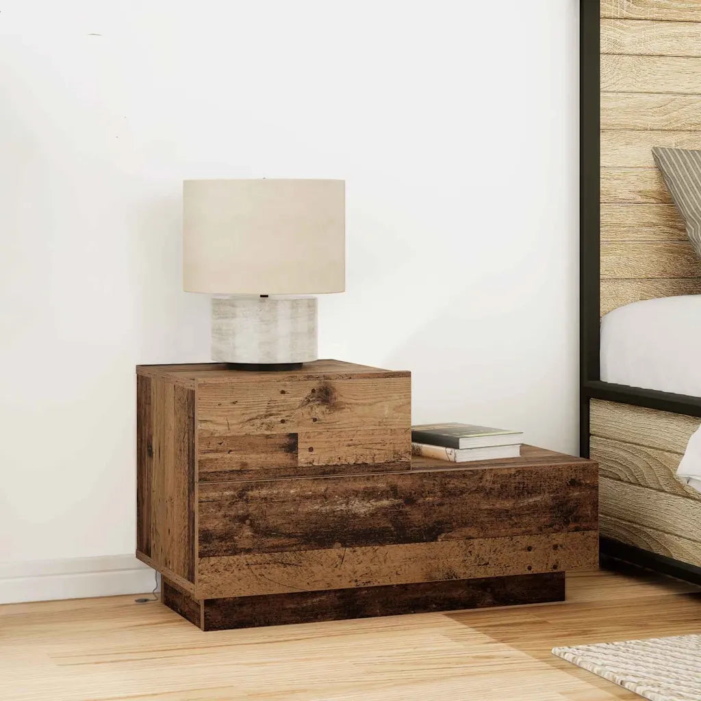 Comodino | Armadio da Notte | Mobiletto da notte con cassetto Legno vecchio 70 x 36 x 40,5 cm