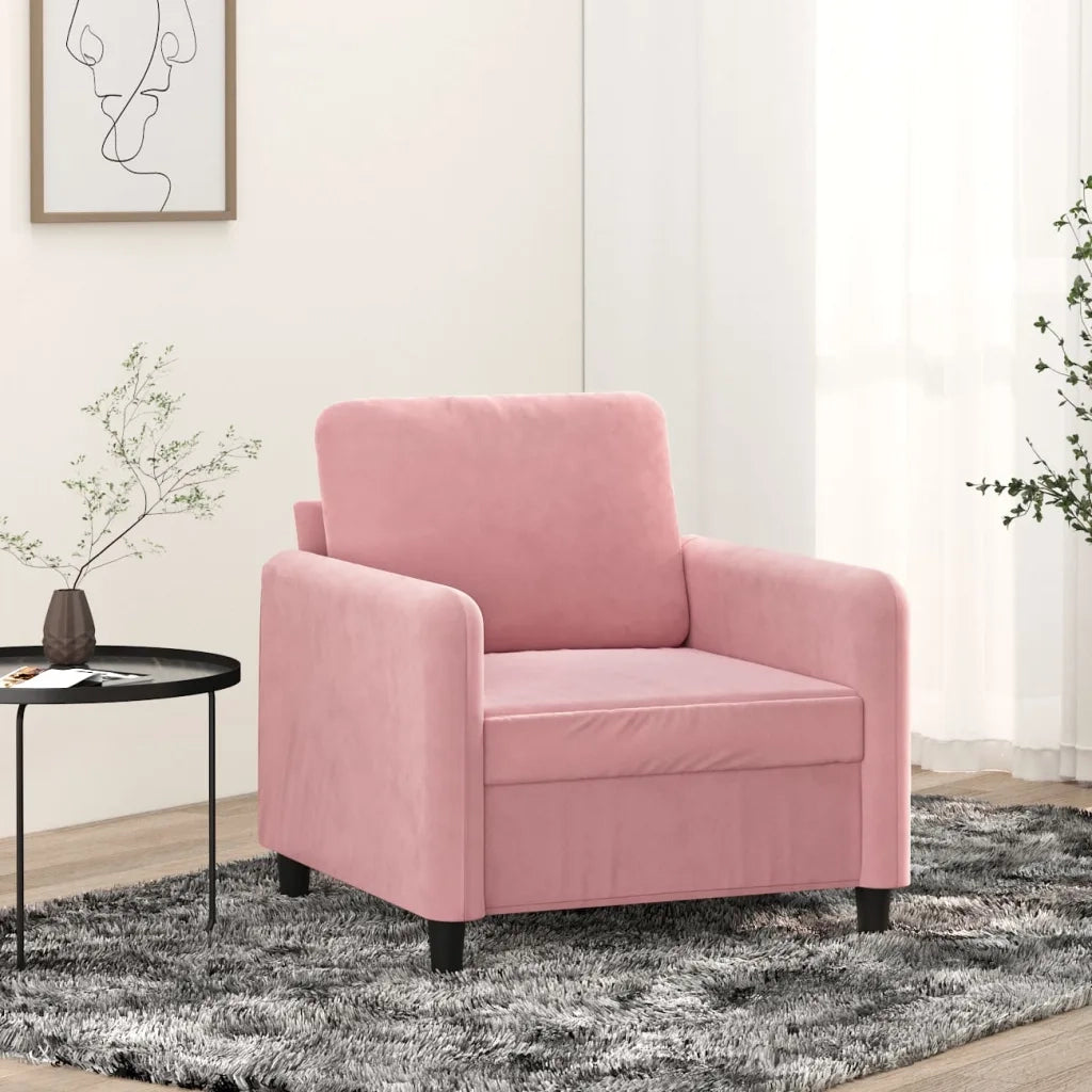 Poltrona | Sedia Relax Rosa 60 cm Velluto