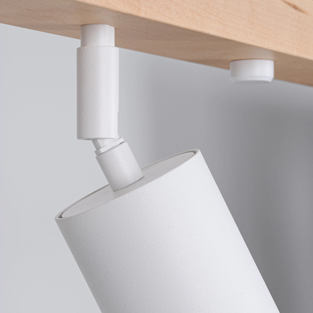 Spot soffitto barra bianca legno 4xGU10 Junglo Pure Lume
