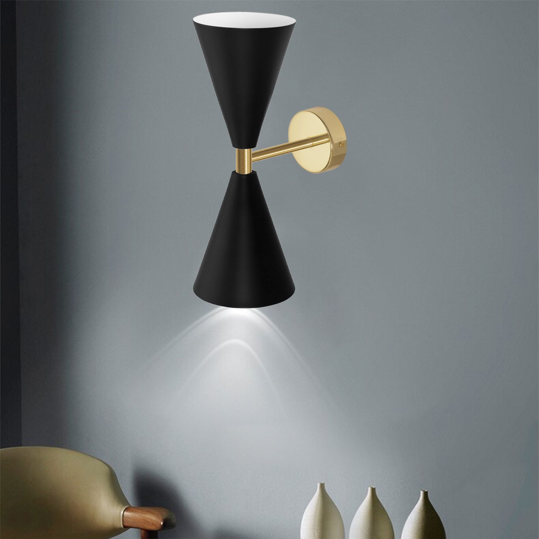 Lampada Da Parete APP1140-2W Black Gold