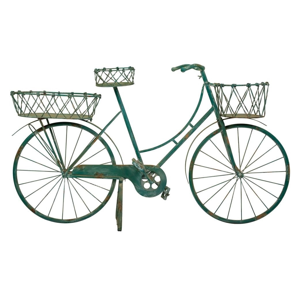 Bicicletta decorativa in metallo 150X50X89h cm verde