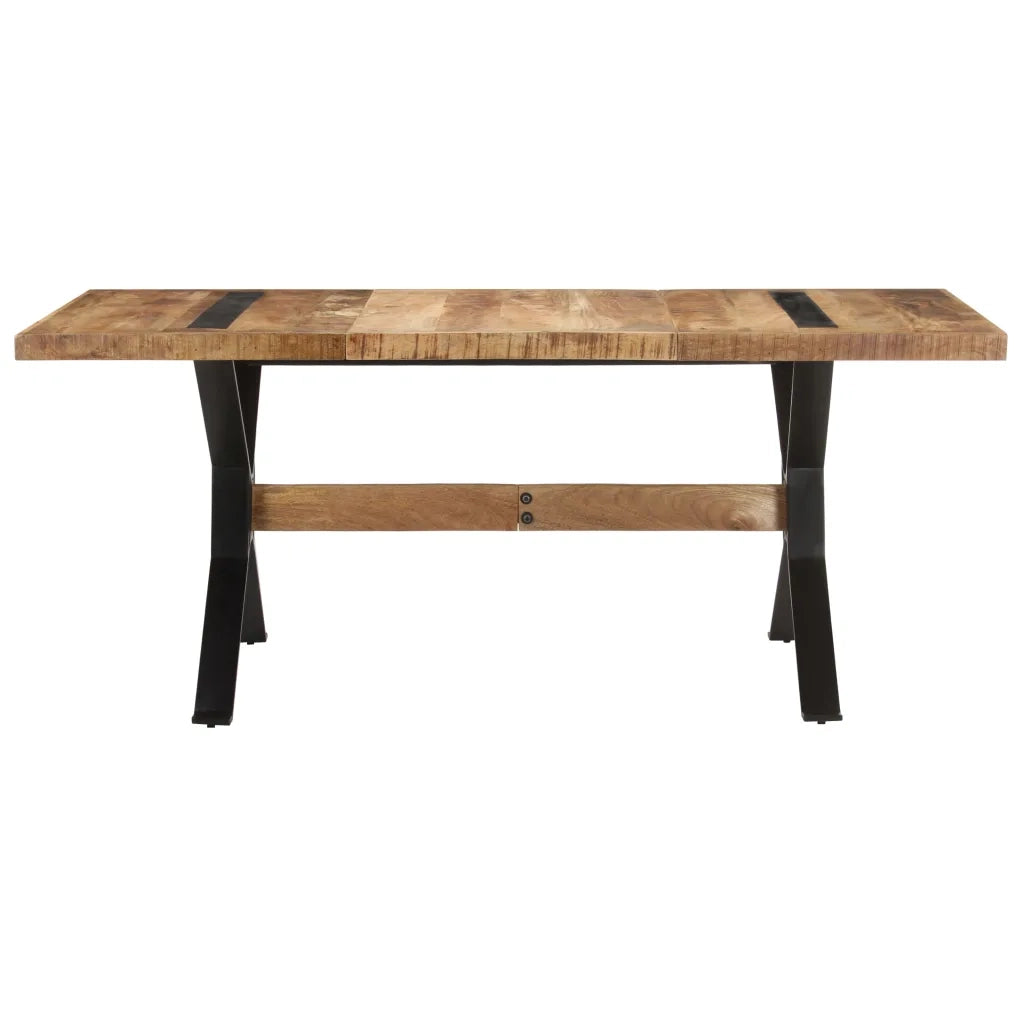 Tavolo da Pranzo 180x90x76 cm in Legno Massello di Mango Grezzo cod mxl 9761