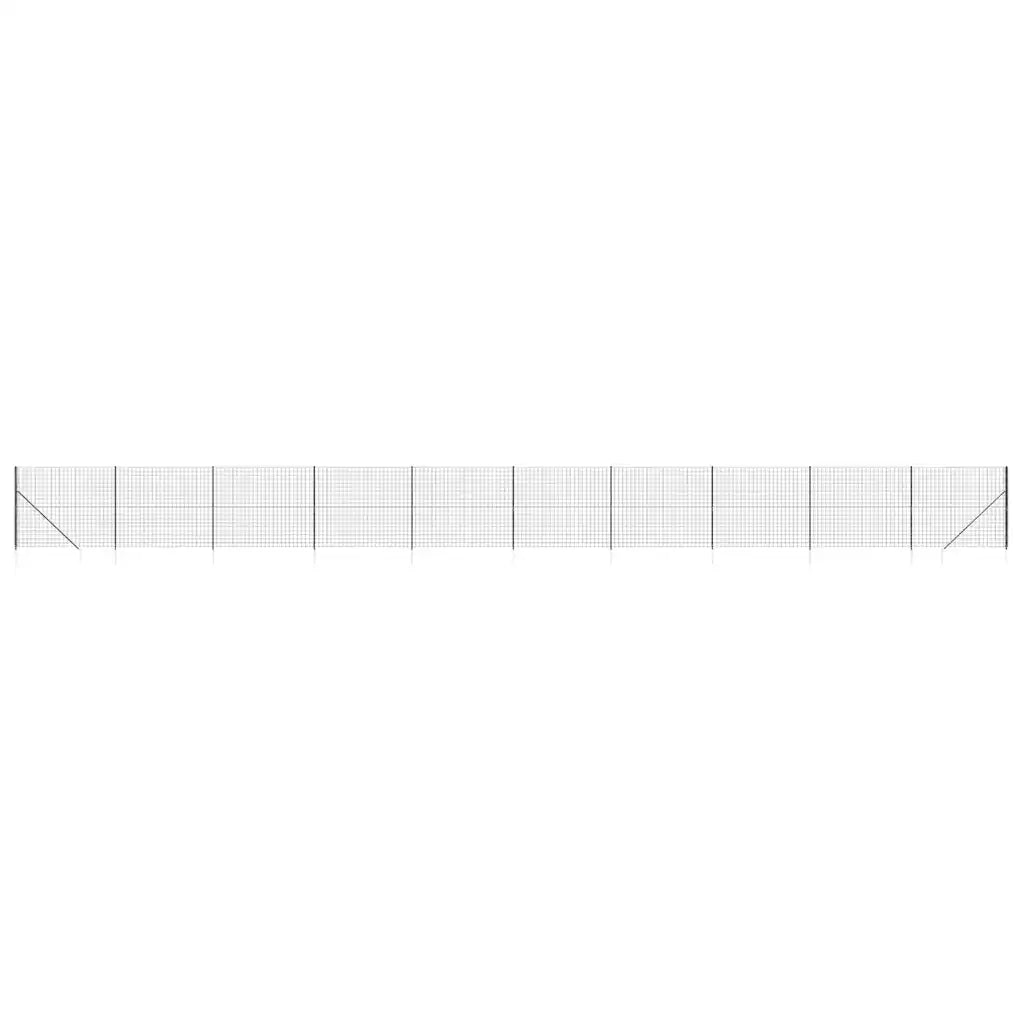 Recinzione Metallica con Picchetti Ancoraggio Antracite 1,6x25m 154284