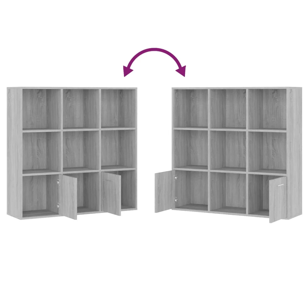 Libreria Grigio Sonoma 98x30x98 cm 815448