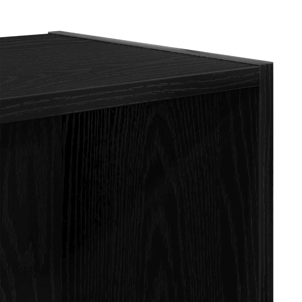 Cabinet per Libri/Cabinet per TV Rovere Nero 36x30x143 cm