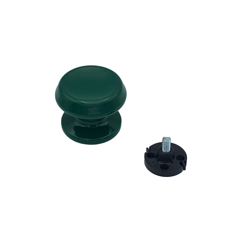 Pomolo fisso per porta SAGUATTI 866/70SB in alluminio verde lucido