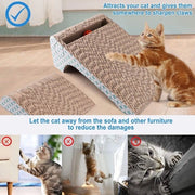 Krabbatore multifunzionale 2 in 1 con pallina e erba da gatto, rimovibile in cartone