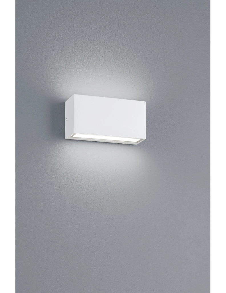 Applique Rettangolare Trent Led IP65 Bianco Doppia Luce Trio Lighting