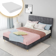 Letto Matrimoniale Imbottito ¨C MINIMAL ¨C Tessuto Grigio Scuro 140x200