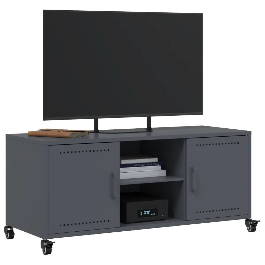 Mobile TV Antracite 100,5x39x43,5 cm Acciaio