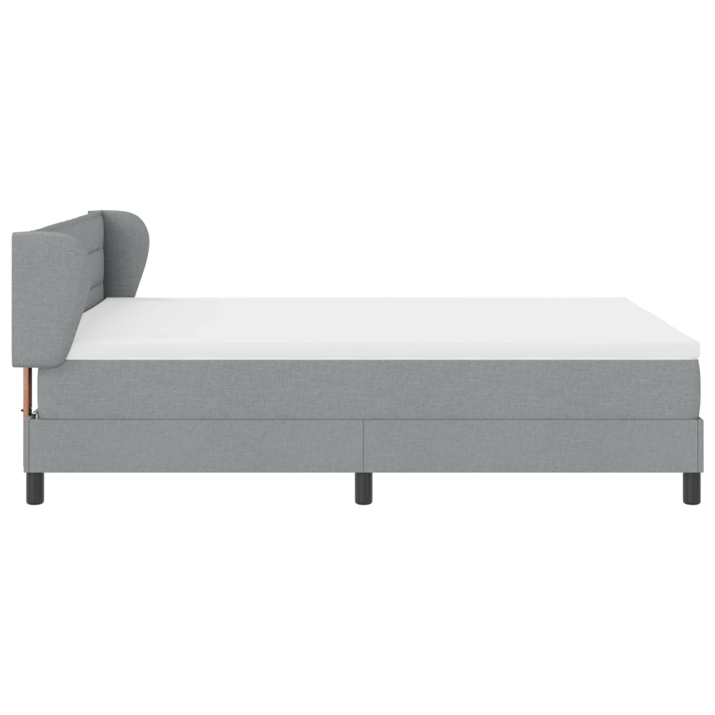 Letto a contenitore  con materasso Grigio chiaro 140x200 cm Tessuto