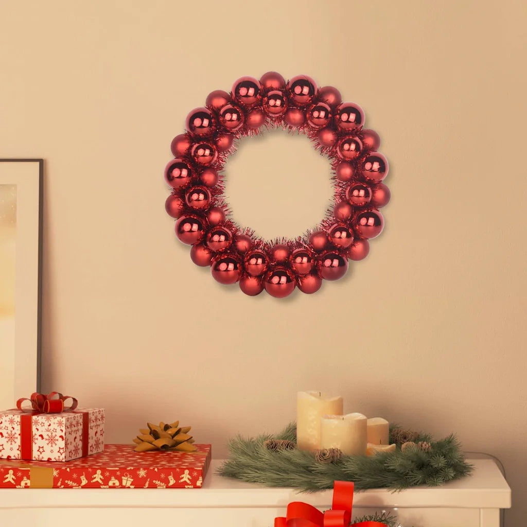 Corone di Palline di Natale 2 pcs Rosso 33 x 33 x 7 cm 42019677
