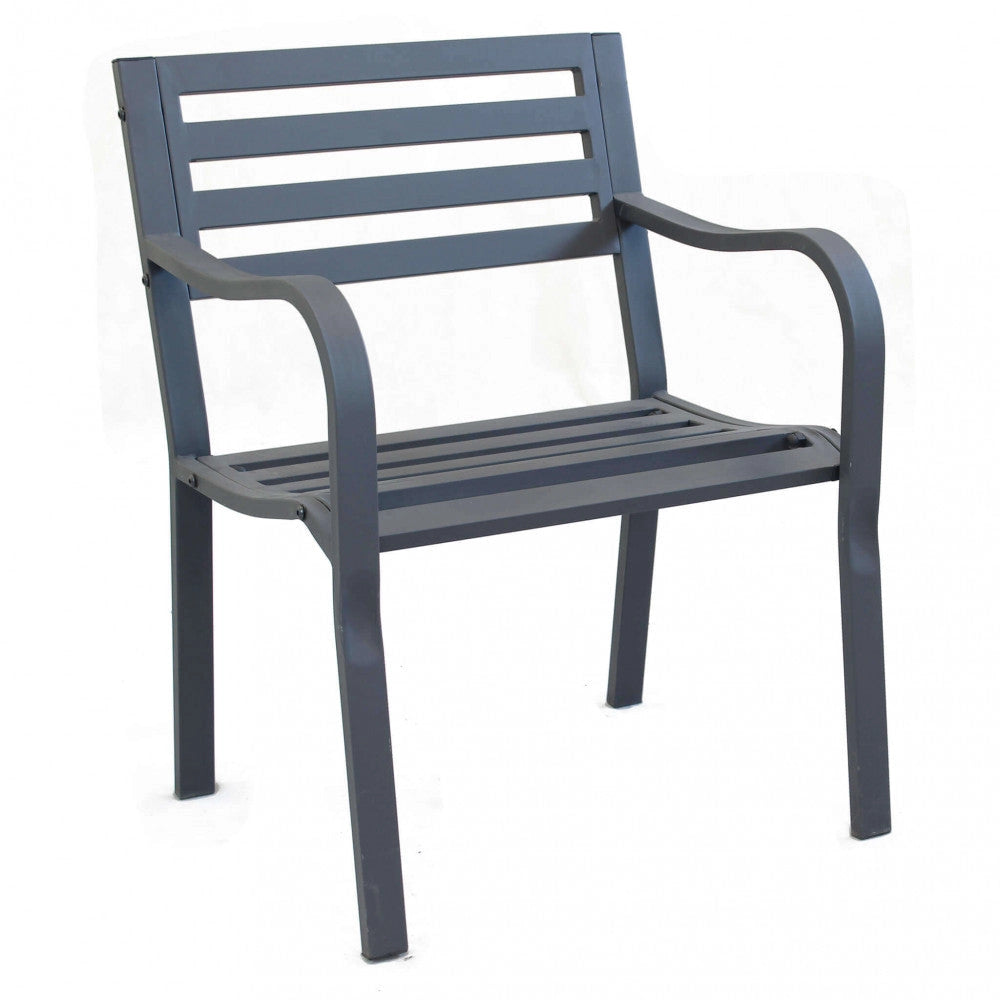 Poltrona Chloe 60x56x85 h cm in Acciaio Antracite