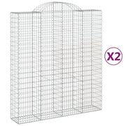 Cesti Gabbioni ad Arco 2 pz 200x50x220/240 cm Ferro Zincato
