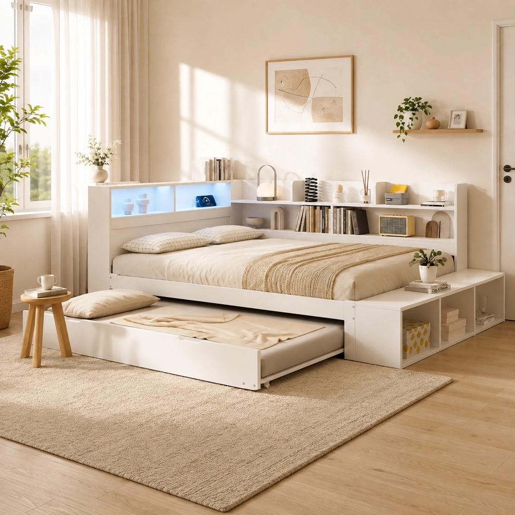 letto in legno bianco 120 x 200 cm