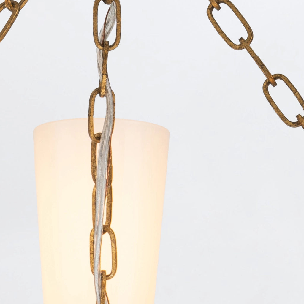 Lampadario Art Déco ottone Ø66 3xE27 Kristy Elstead