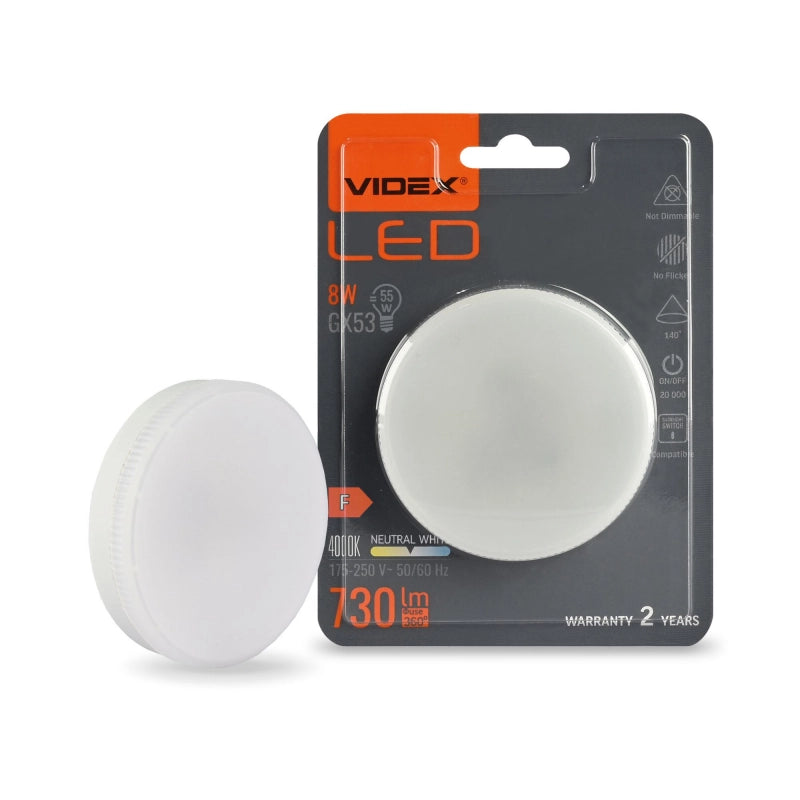 Lampadina LED GX53 8W 730lm 4000K neutra Videx Premium