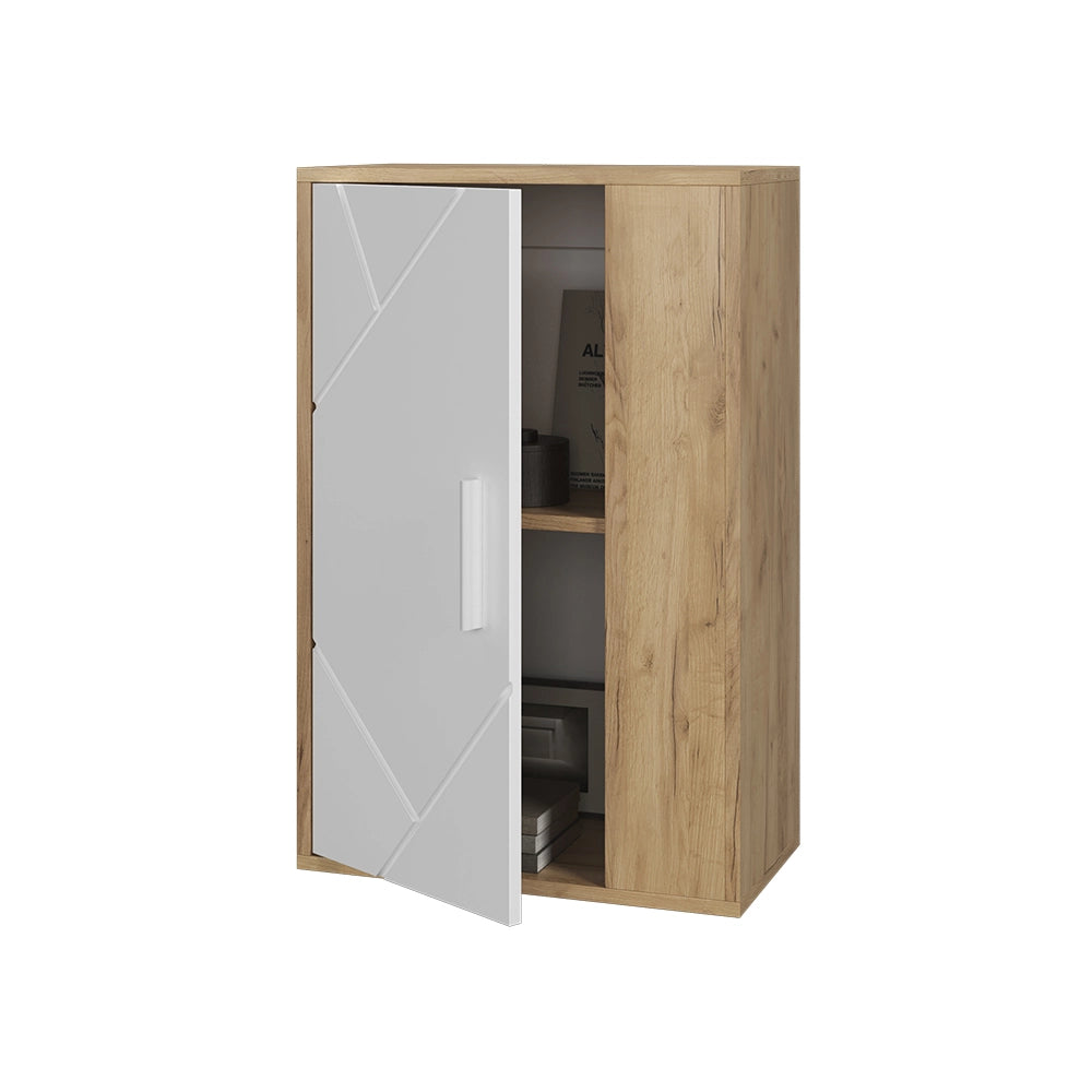 Vicco Armadio a muro Quercia dorata/bianco 50.1 x 78.4 cm con 2 scomparti
