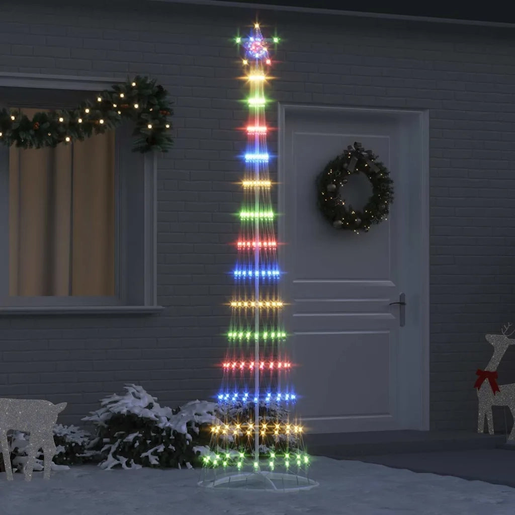 Albero di Natale LED con 290 LED Multicolore 250 cm Metallo 42018778