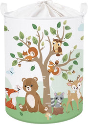 Cestello Animale Foresta per Bambini Opaco per Ragazzi Ragazze Grande Abbigliamento Giocattolo Cassetto di Deposito per Camera da Bambini Bagno, Scoiattolo, 63L