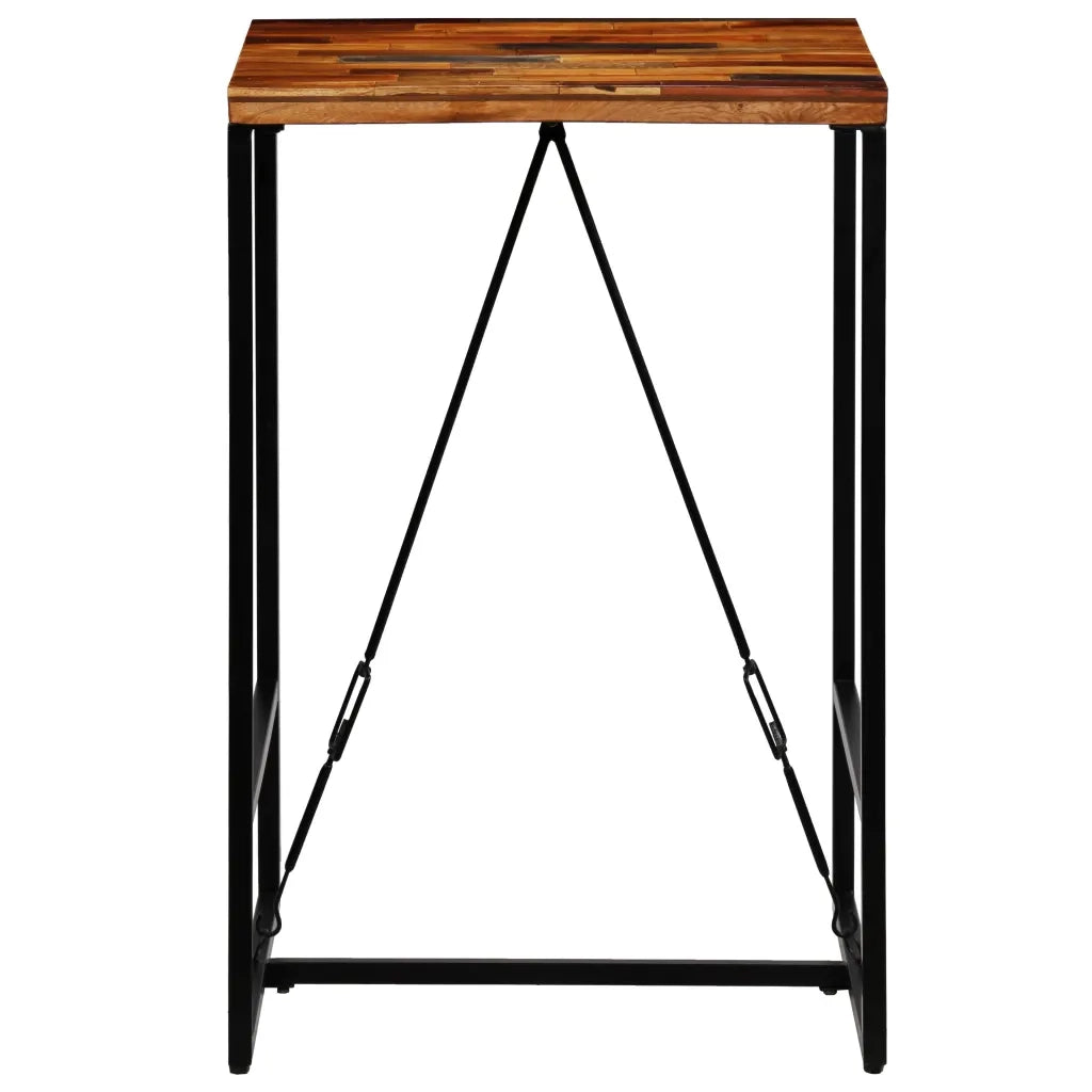Tavolino da Bar in Legno Massello di Recupero 70x70x106cm cod mxl 18994
