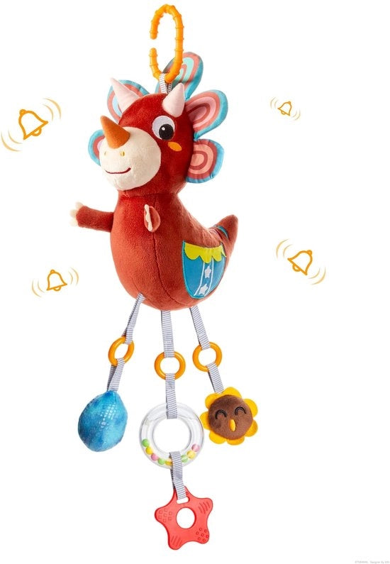 Bambino con gancio per giocattoli - Dinosauri hanger - Giocattolo in peluche - Giocattolo da afferrare - Rammella - Clip di sicurezza