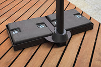 Ombrellone Decentrato da Giardino 3x3m Tennessee in Alluminio e Poliestere Ecrù