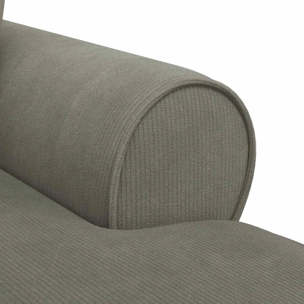 Chaise Longe con Gonna 3 pcs Grigio chiaro Tessuto in Cords 42022948
