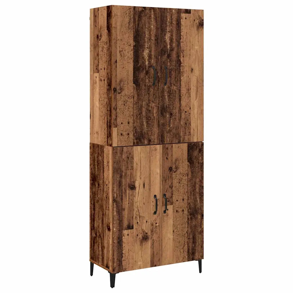 vidaXL Credenza 2 pcs Legno vecchio 69,5 x 34 x 180 cm