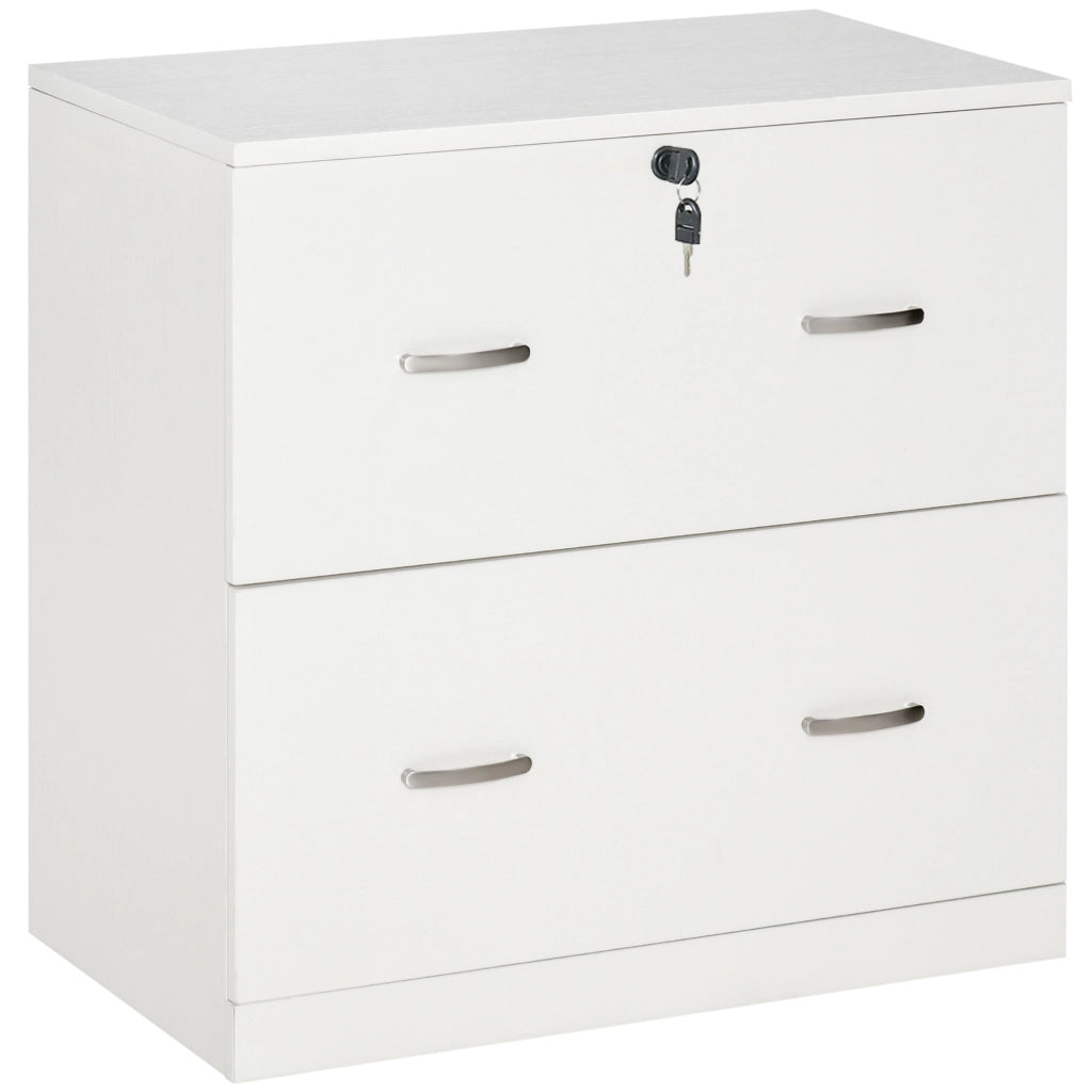 Scrivania con cassettiera ¨C zephmum ¨C 77x42x72 cm bianco