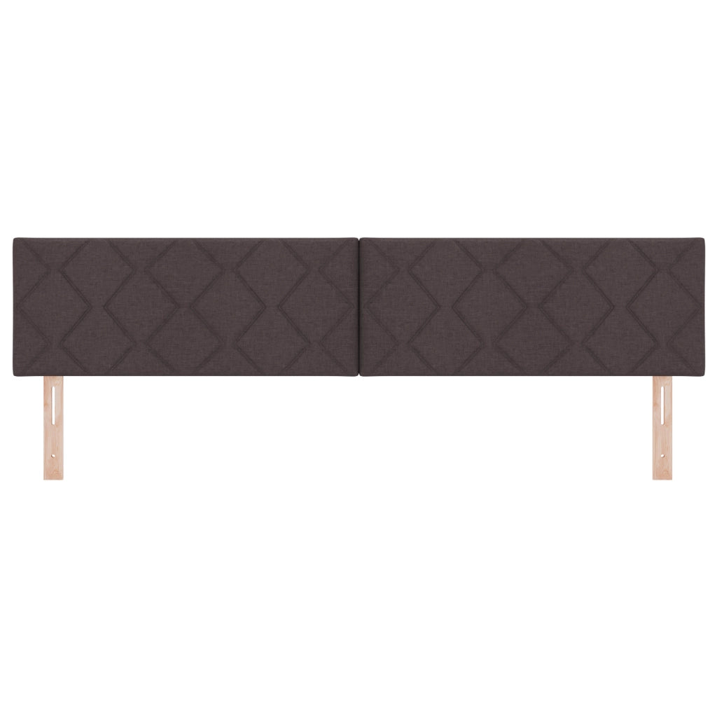 testiera Design a Diamante Marrone Scuro 200 cm Tessuto