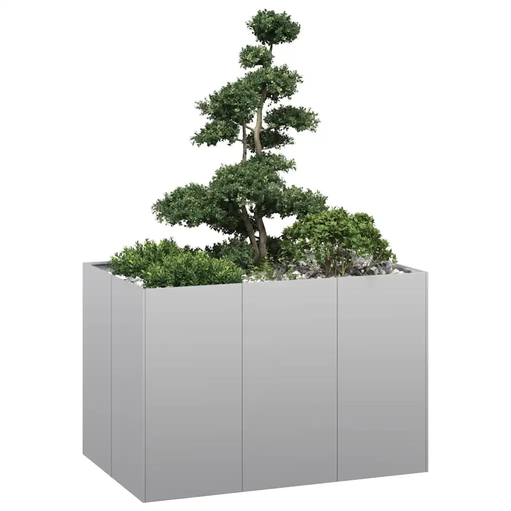 vidaXL Fioriera 120x80x80 cm in Acciaio Zincato