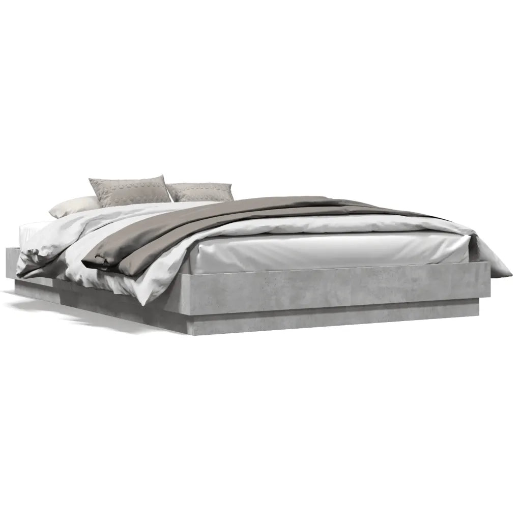 Giroletto con Luci LED Grigio Cemento 150x200 cm 3209789