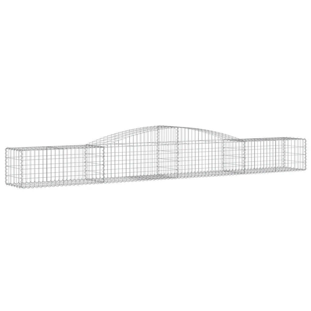 Cesti Gabbioni ad Arco 6 pz 400x50x40/60 cm Ferro Zincatocod mxl 101206