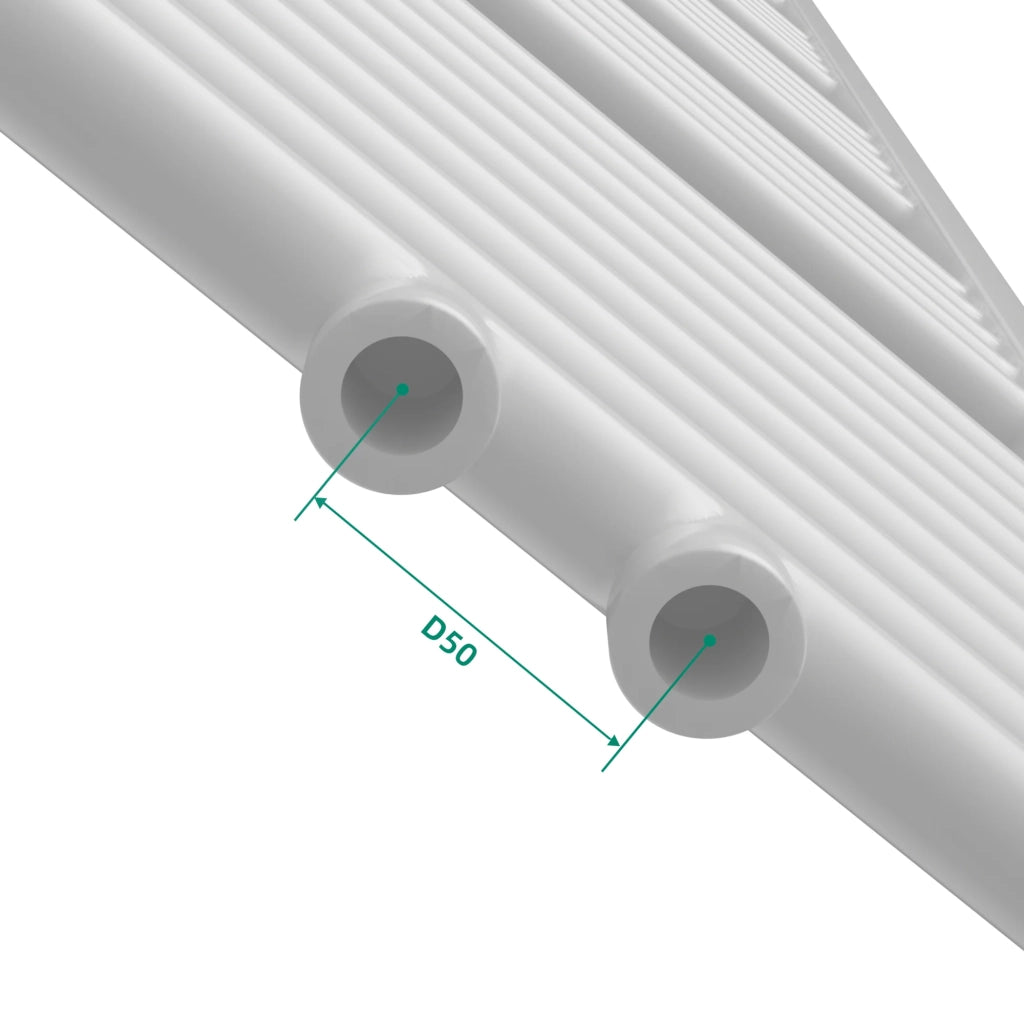 Radiatore scaldasalviette da bagno acciaio 160 x 40 cm bianco 03_0010425