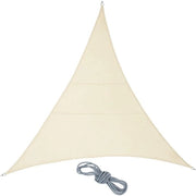 Ombreggiatore in poliestere a forma concava, triangolare, da 4x4x4 metri, beige con anelli di fissaggio