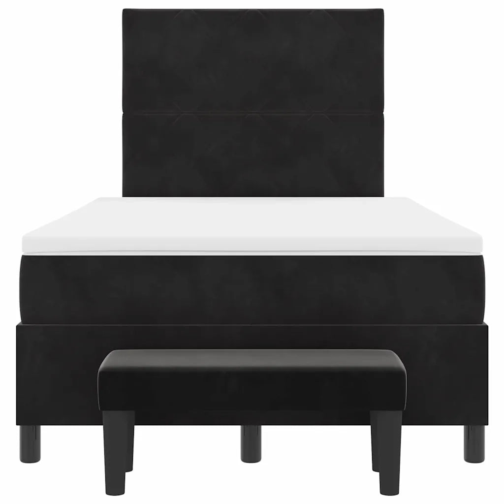 Letto a molle con testiera Nero 200 x 120 cm Velluto 3344572