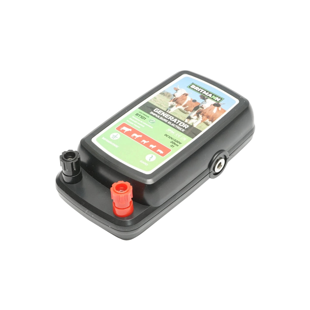 Elettrificatore 2 Joule per recinto elettrico 20Km, 12V/220V, BRITMANN
