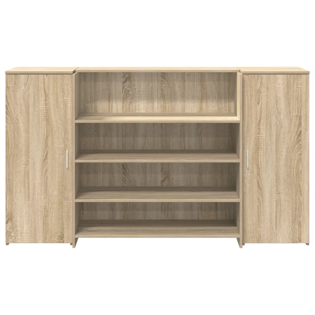 vidaXL Banco Reception Rovere Sonoma 180x50x103,5 cm Legno Multistrato