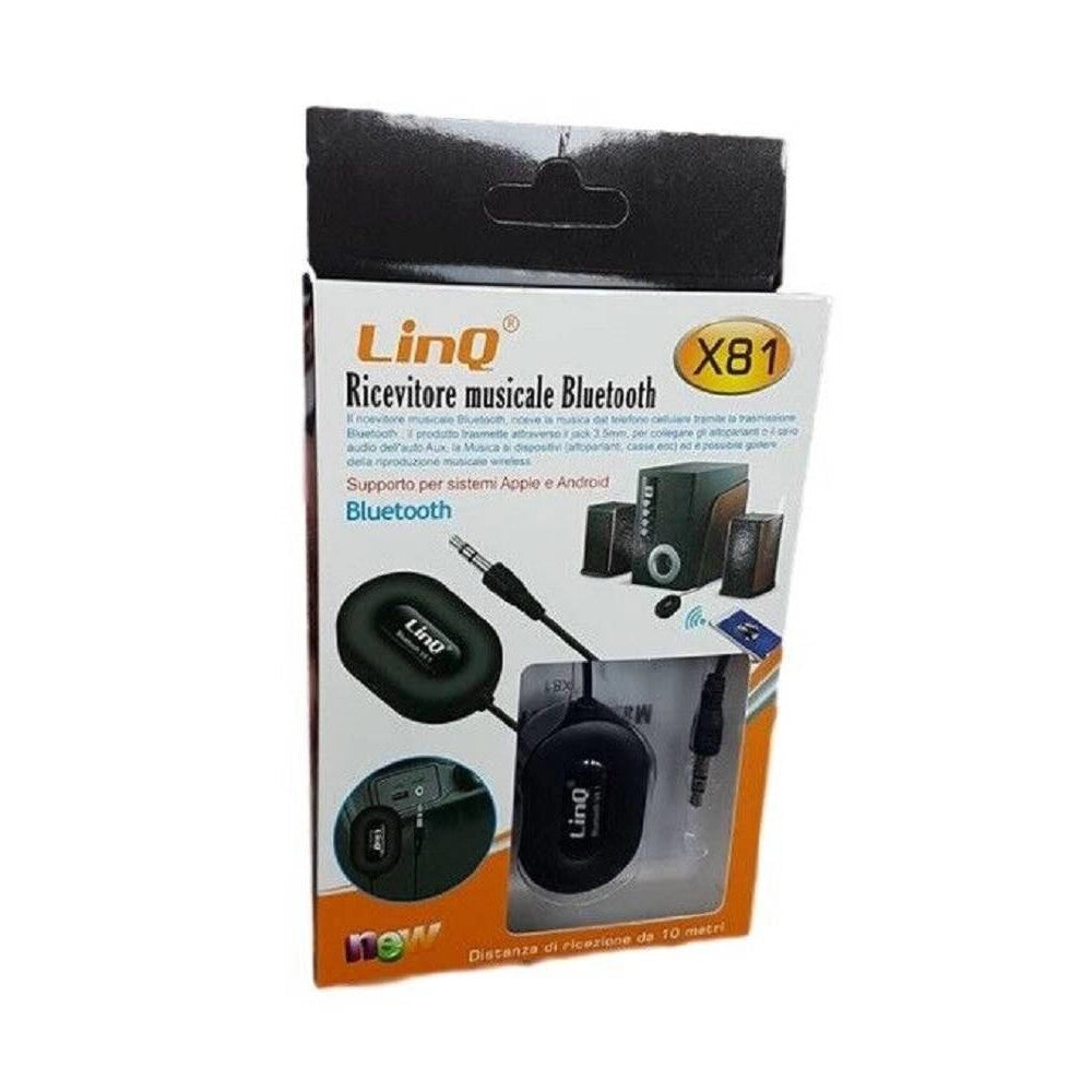 Trade Shop - Ricevitore Musicale Bluetooth X81 Per Auto Speaker Aux Jack Vivavoce Wireless 3,5mm -