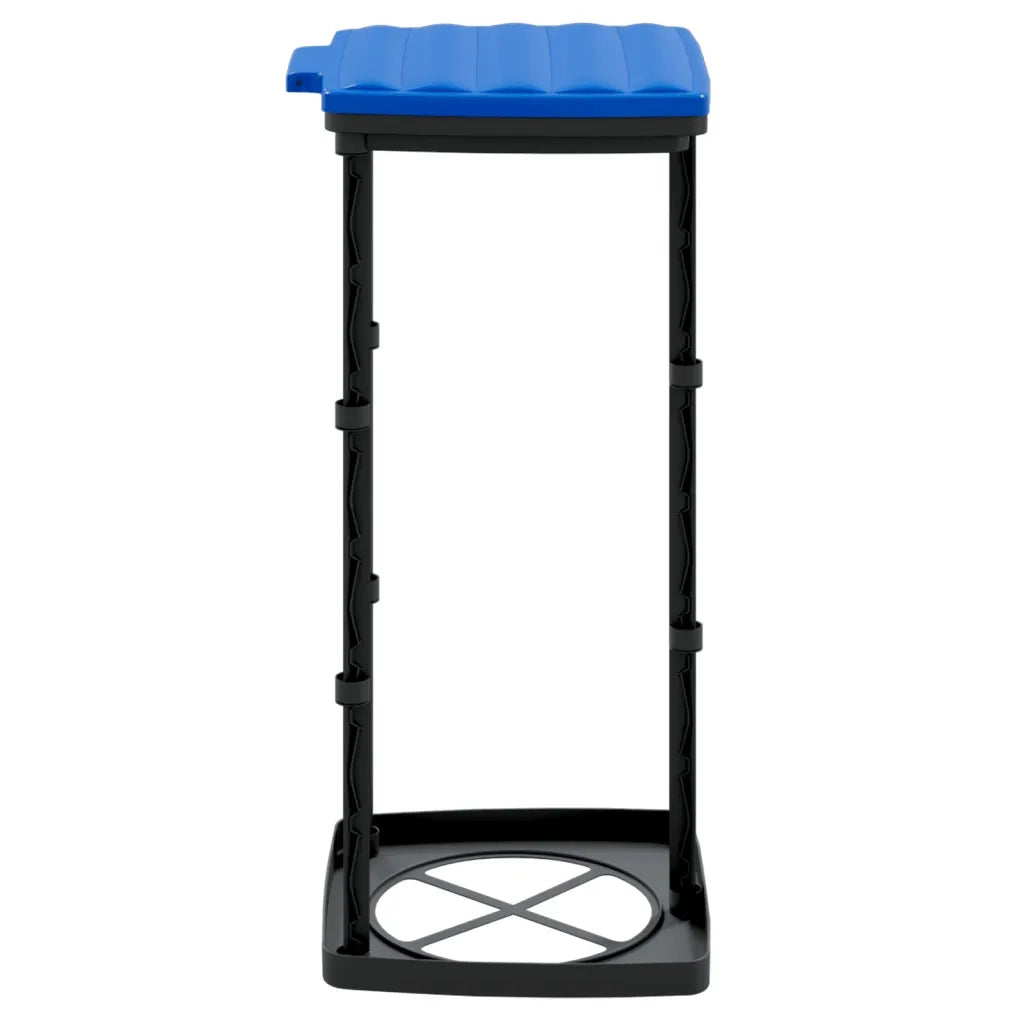 Porta Sacchi Spazzatura 2 pz Nero e Blu 60 L in PP CFW2200644