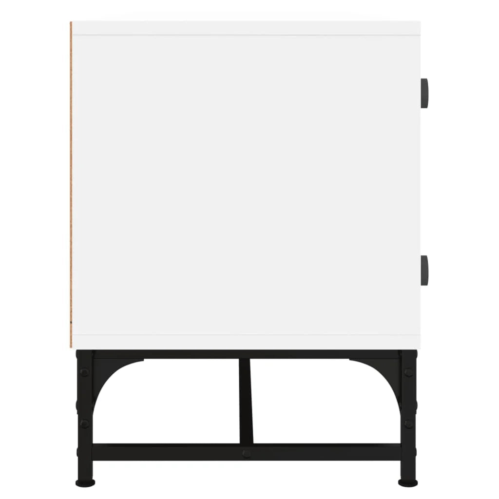 Mobile TV multimediale scaffale TV credenza mobile TV sala da pranzo soggiorno camera da letto con ante in vetro 102 x 37 x 50 cm bianco 02_0026908