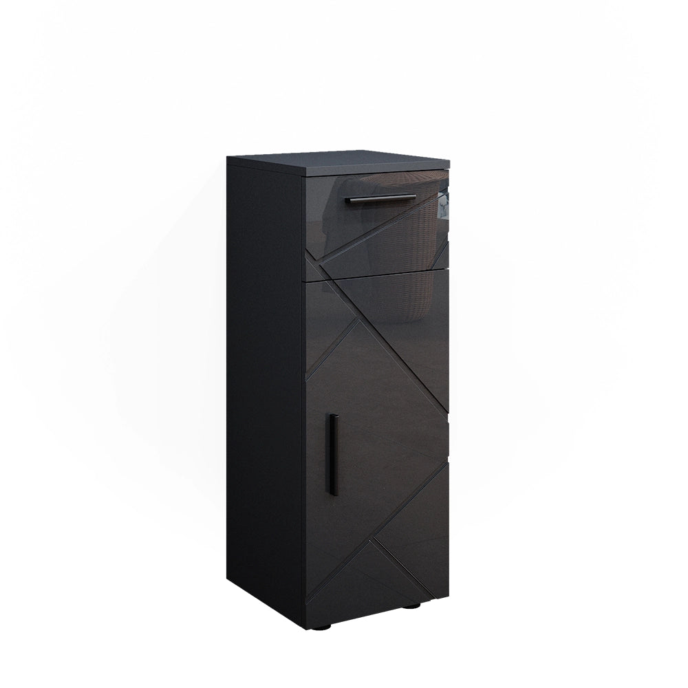 Mobiletto bagno Irma Antracite lucido 30 x 81 cm Vicco