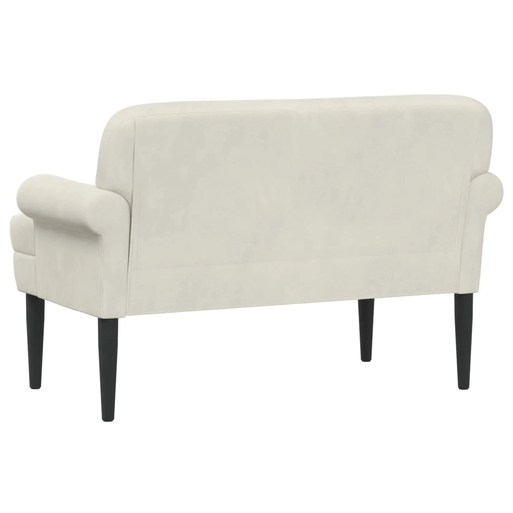 Loveseat con bottoni imbottiti Crema 120 x 66 x 78 cm 42041836