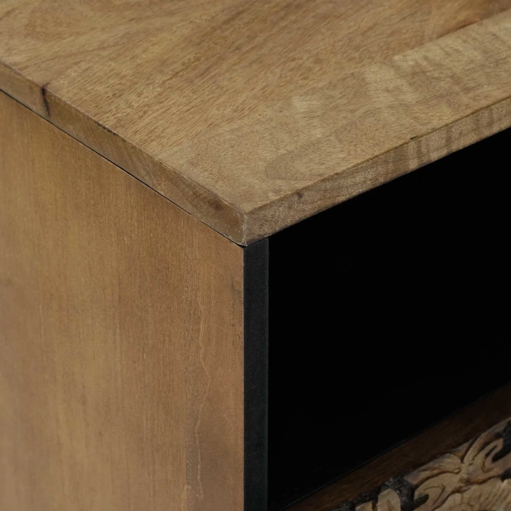 Mobiletto da Letto con cassetto Marrone 50 x 33 x 60 cm 4018342