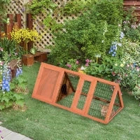 Gabbia per Conigli e Animali Domestici, Conigliera in Legno di Abete118 x 50 x 45 cm