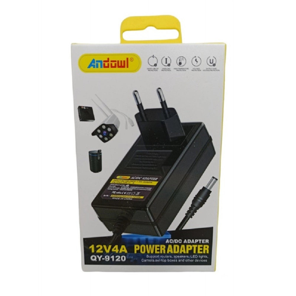 Trade Shop - Alimentatore Universale Ac / Dc Adattatore Di Alimentazione 12v 4a Qy-9120 -