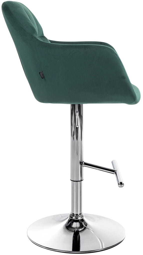 Barhocker Natoma Samt chrom
