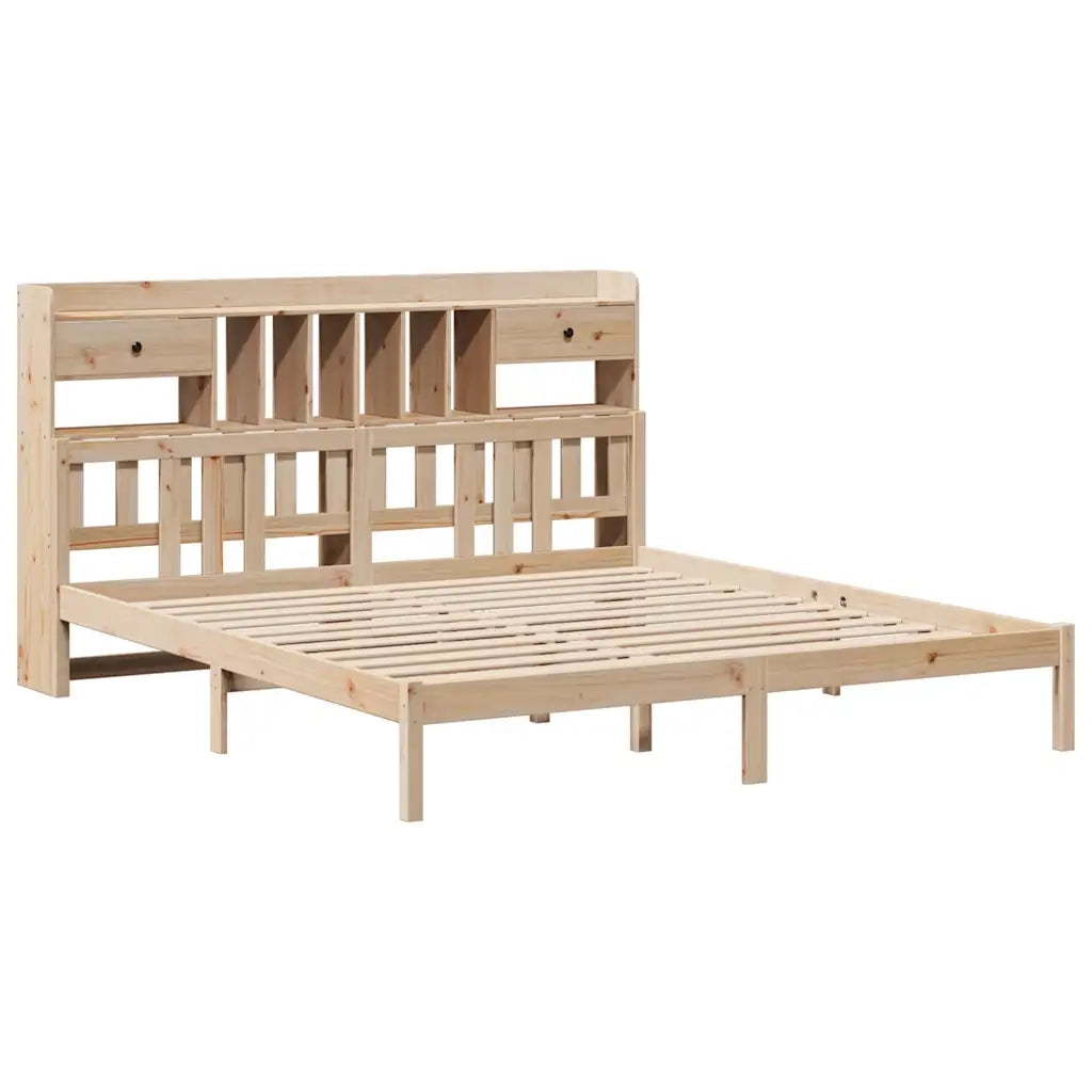 Letto Libreria senza Materasso 180x200 cm in Legno di Pino 3322347