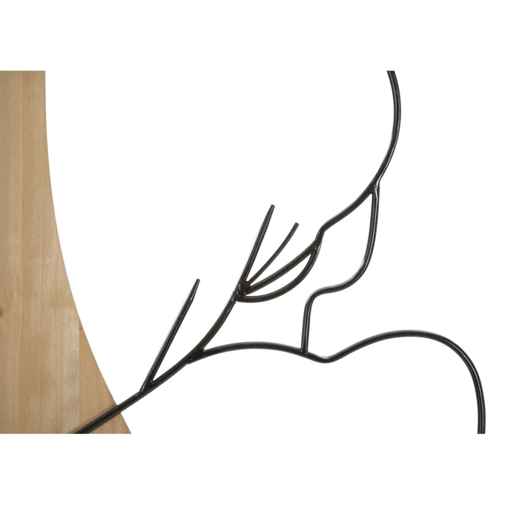 Decorazione in Metallo e Legno Donna, Marrone, Metallo, 60x2x90 cm